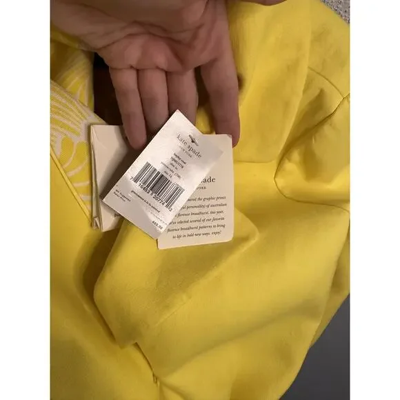 NWT Kate Spade NY Hayley Coat light jacket dress yellow white dive in $498 SZ 14 - Picture 7 of 13